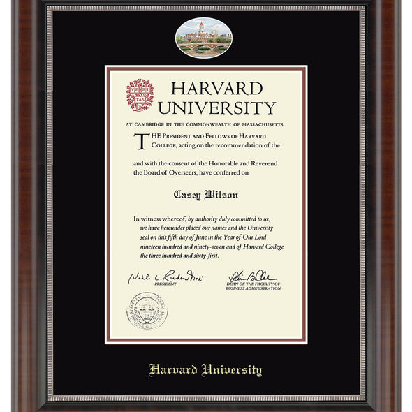 Harvard Diploma Frame - Cameo Shot #2