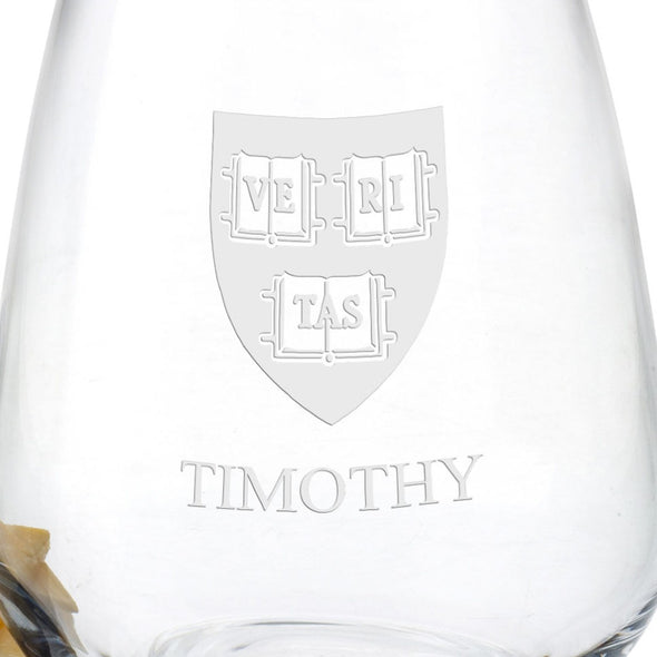 Harvard Stemless Wine Glasses - Set of 2 Shot #3