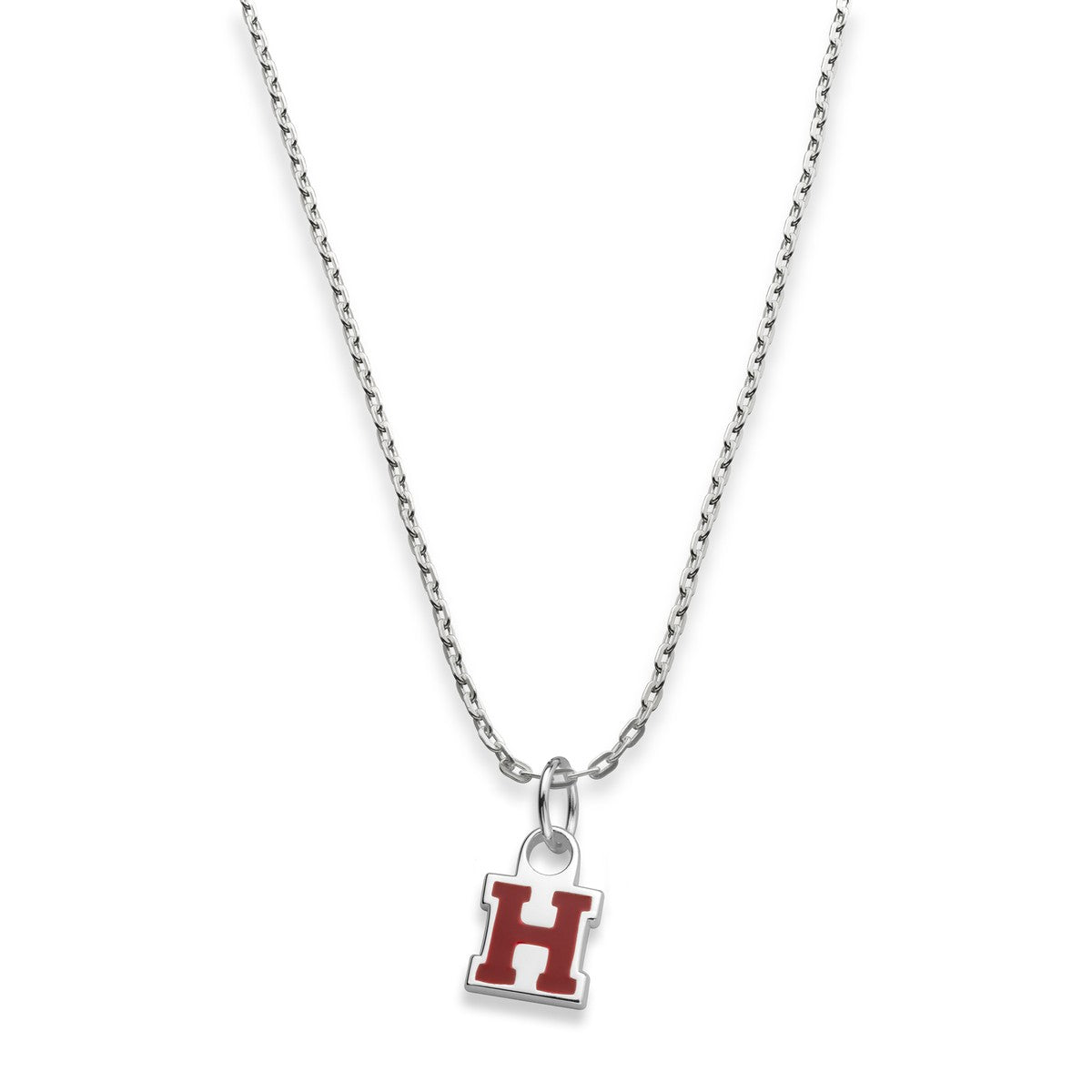 Harvard Sterling Silver Necklace with Enamel Charm | M.LaHart & Co.