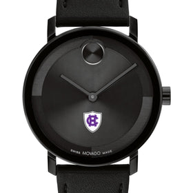 Holy Cross Men&#39;s Movado BOLD with Black Leather Strap Shot #1