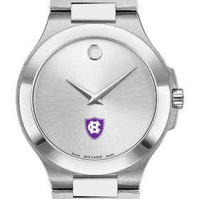 Holy Cross Men&#39;s Movado Collection Stainless Steel Watch with Silver Dial Shot #1