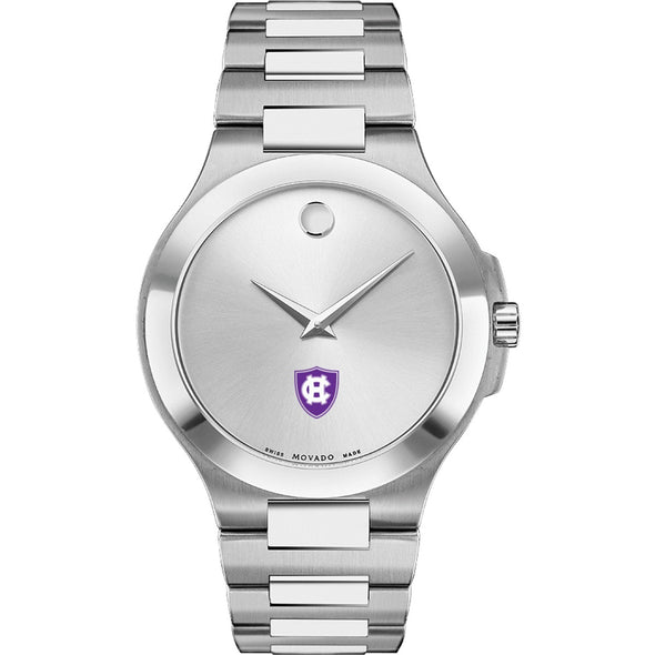 Holy Cross Men&#39;s Movado Collection Stainless Steel Watch with Silver Dial Shot #2