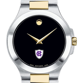 Holy Cross Men&#39;s Movado Collection Two-Tone Watch with Black Dial Shot #1