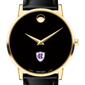 Holy Cross Men&#39;s Movado Gold Museum Classic Leather Shot #1