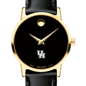 Houston Women&#39;s Movado Gold Museum Classic Leather Shot #1