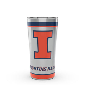 Illinois 20 oz. Stainless Steel Tervis Tumblers with Hammer Lids - Set of 2 Shot #1