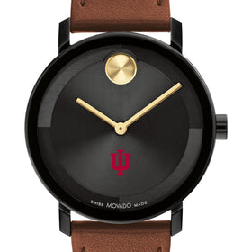 Indiana University Men&#39;s Movado BOLD with Cognac Leather Strap Shot #1