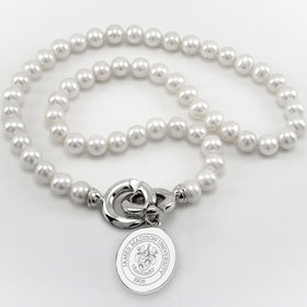James Madison Pearl Necklace with Sterling Silver Charm Shot #1