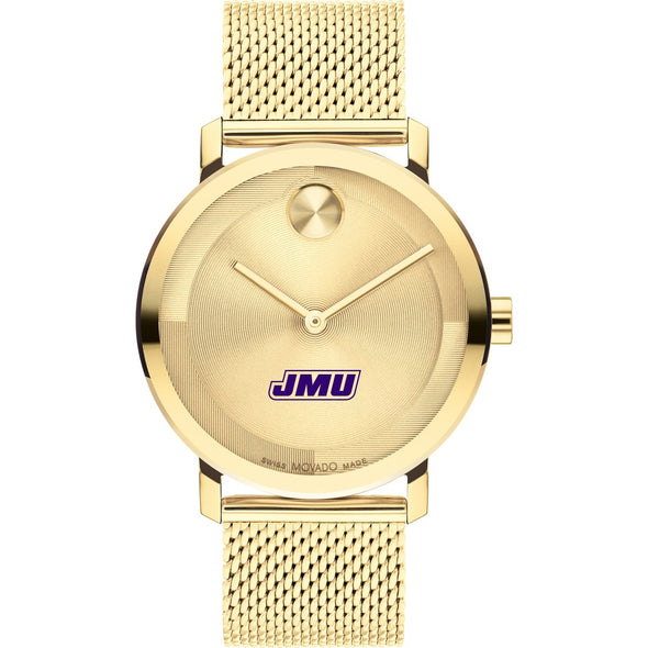 James Madison University Men&#39;s Movado BOLD Gold with Mesh Bracelet Shot #2