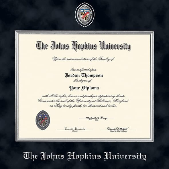 Johns Hopkins Excelsior Diploma Frame Shot #2