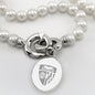 Johns Hopkins Pearl Necklace with Sterling Silver Charm Shot #2