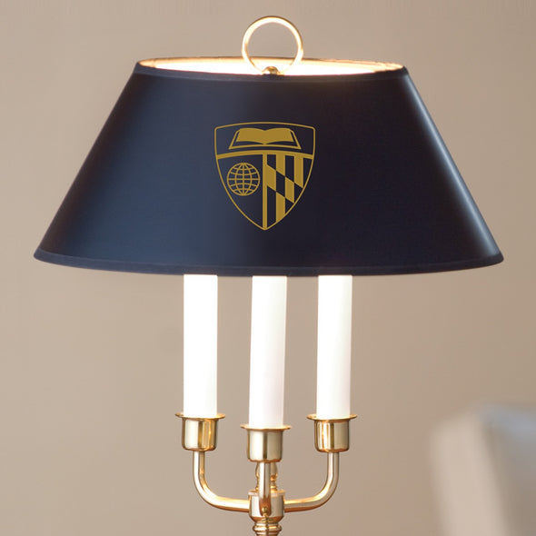 Johns Hopkins University Lamp in Brass &amp; Marble Shot #2