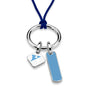 Johns Hopkins University Silk Necklace with Enamel Charm & Sterling Silver Tag Shot #1