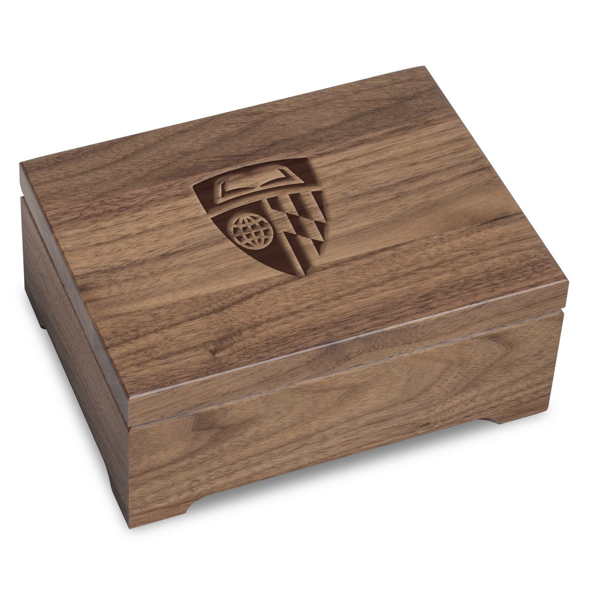 Johns Hopkins University Solid Walnut Desk Box | M.LaHart & Co.