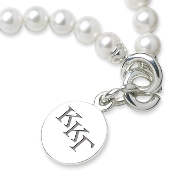Kappa Kappa Gamma Pearl Bracelet with Sterling Silver Charm Shot #2