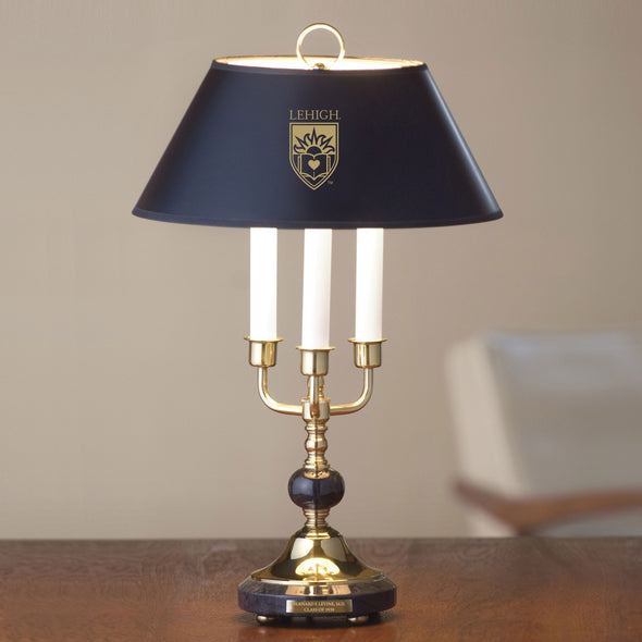 Lehigh University Lamp in Brass &amp; Marble Shot #1