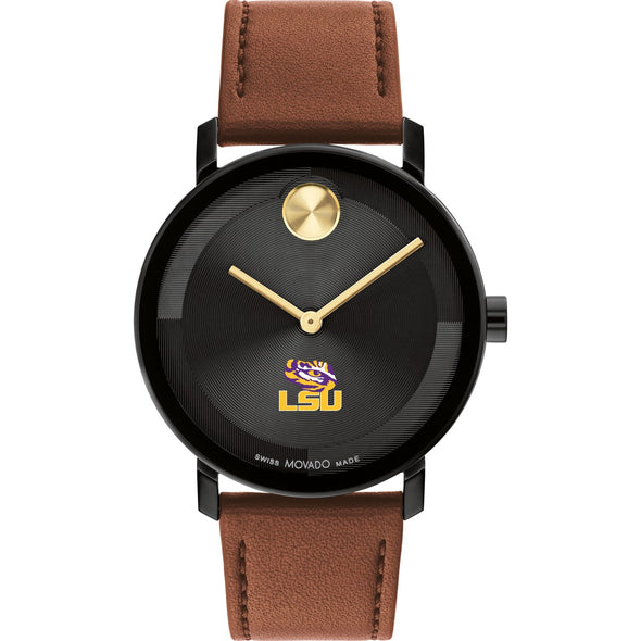 Louisiana State University Men&#39;s Movado BOLD with Cognac Leather Strap Shot #2