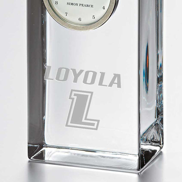 Loyola Tall Glass Desk Clock by Simon Pearce Shot #2