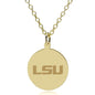 LSU 14K Gold Pendant & Chain Shot #1