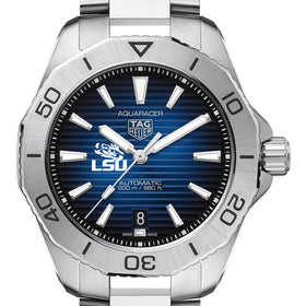 LSU Men&#39;s TAG Heuer Steel Automatic Aquaracer with Blue Sunray Dial Shot #1