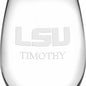 LSU Stemless Wine Glasses Made in the USA - Set of 2 Shot #3