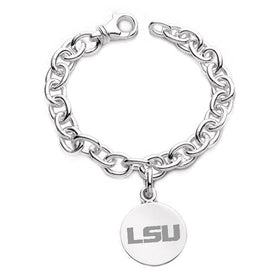 LSU Sterling Silver Charm Bracelet Shot #1