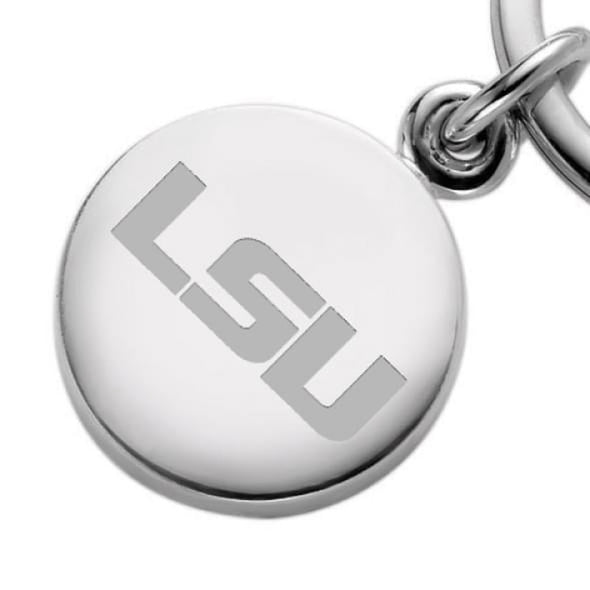 LSU Sterling Silver Insignia Key Ring Shot #2