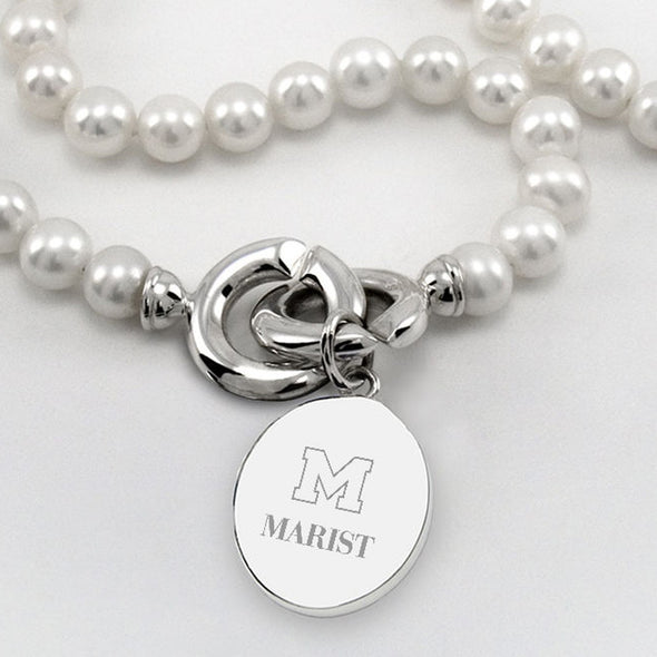 Marist Pearl Necklace with Sterling Silver Charm Shot #2