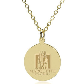Marquette 14K Gold Pendant &amp; Chain Shot #1