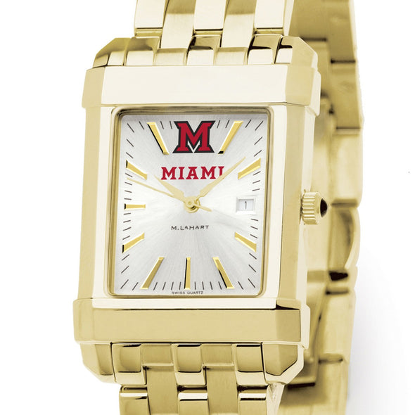 Miami University Men&#39;s Gold Watch with 2-Tone Dial &amp; Bracelet at M.LaHart &amp; Co. Shot #1