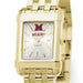 Miami University Men's Gold Watch with 2-Tone Dial & Bracelet at M.LaHart & Co.