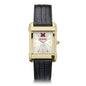 Miami University Men's Gold Watch with 2-Tone Dial & Leather Strap at M.LaHart & Co. Shot #2