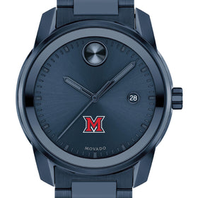 Miami University Men&#39;s Movado BOLD Blue Ion with Date Window Shot #1