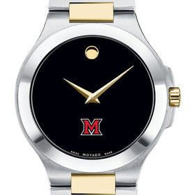 Miami University Men&#39;s Movado Collection Two-Tone Watch with Black Dial Shot #1