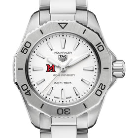 Miami University Women&#39;s TAG Heuer Steel Aquaracer with Silver Dial Shot #1