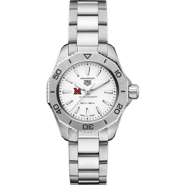 Miami University Women&#39;s TAG Heuer Steel Aquaracer with Silver Dial Shot #2