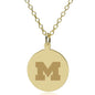Michigan 14K Gold Pendant & Chain Shot #1