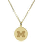 Michigan 18K Gold Pendant & Chain Shot #2