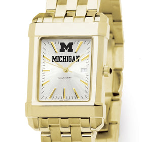 Michigan Men&#39;s Gold Watch with 2-Tone Dial &amp; Bracelet at M.LaHart &amp; Co. Shot #1