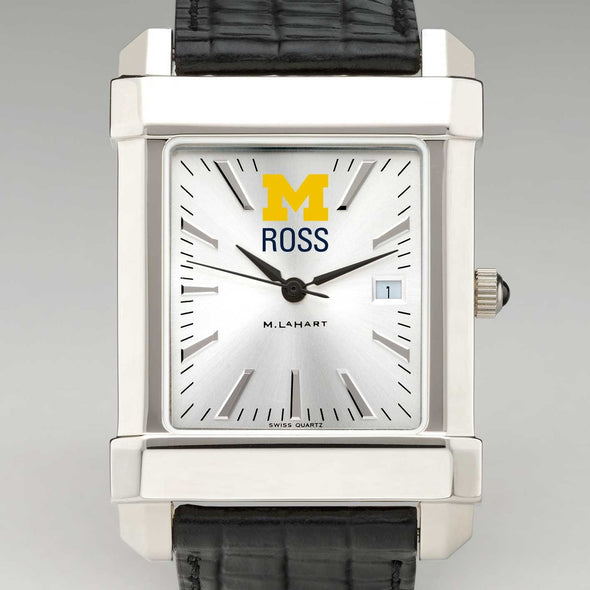 Michigan Ross Men&#39;s Collegiate Watch with Leather Strap Shot #1