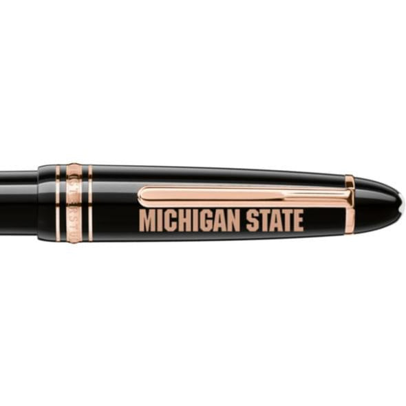 Michigan State Montblanc Meisterstück LeGrand Ballpoint Pen in Red Gold Shot #2