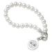 Michigan State Pearl Bracelet with Sterling Silver Charm