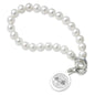 Michigan State Pearl Bracelet with Sterling Silver Charm Shot #1