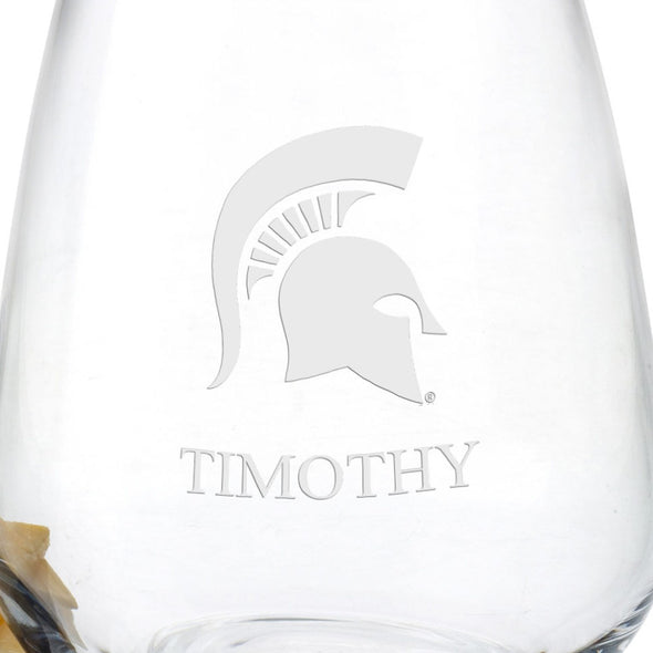 Michigan State Stemless Wine Glasses - Set of 4 Shot #3