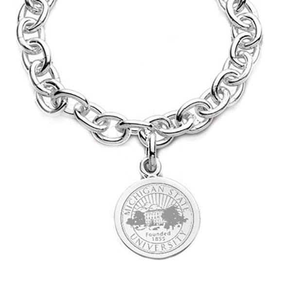 Michigan State Sterling Silver Charm Bracelet Shot #2