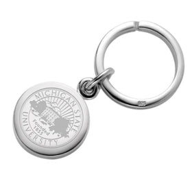 Michigan State Sterling Silver Insignia Key Ring Shot #1