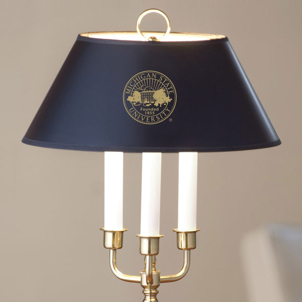 Michigan State University Lamp in Brass &amp; Marble Shot #2