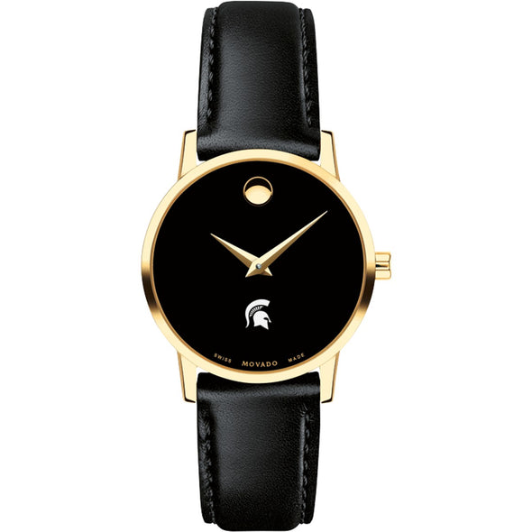 Michigan State Women&#39;s Movado Gold Museum Classic Leather Shot #2