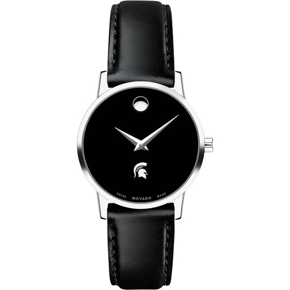 Michigan State Women&#39;s Movado Museum with Leather Strap Shot #2