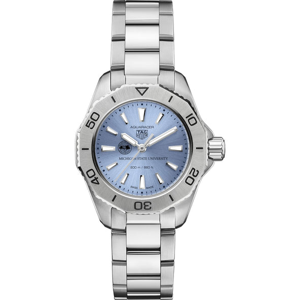 Michigan State Women&#39;s TAG Heuer Steel Aquaracer with Blue Sunray Dial Shot #2